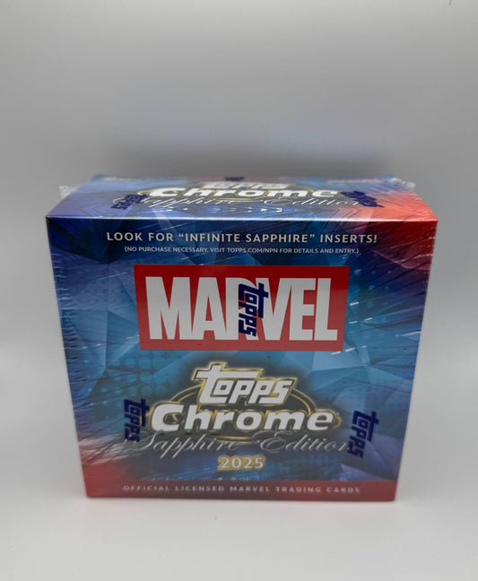 2025 Topps Chrome Sapphire Marvel Hobby Box Sealed BRAND NEW SHIPS FAST