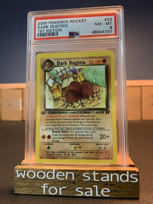 PSA 8 NM-MT Dark Dugtrio 23/82 1st Edition Team Rocket Set Rare Pokemon Card