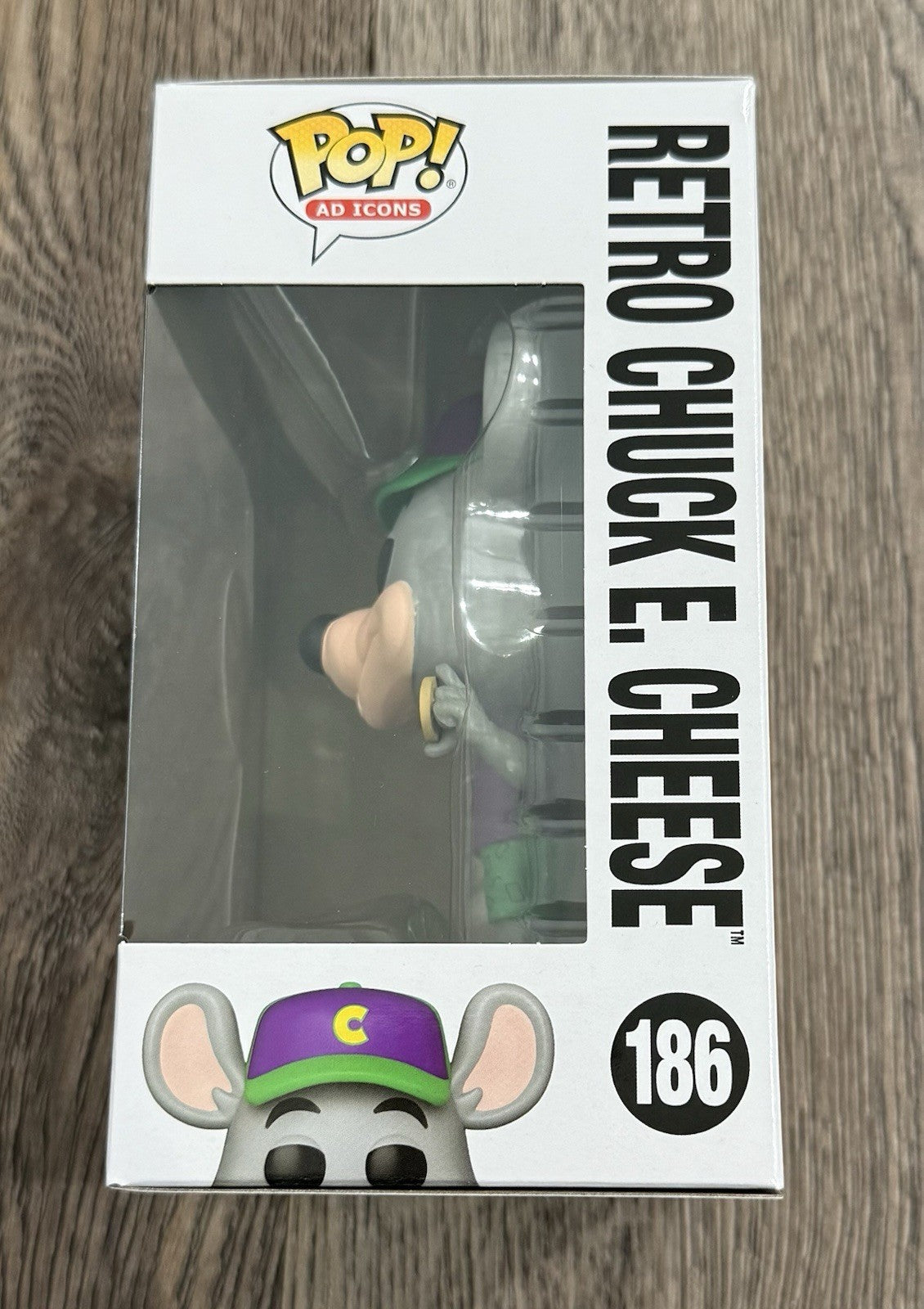Funko Pop! Ad Icons - Retro Chuck E. Cheese #186  Vaulted w/ Protector