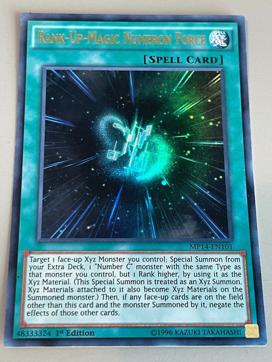 Yugioh RANK-UP-MAGIC NUMERON FORCE MP14-EN101 1st Edition Ultra Rare+Mecha-Holo