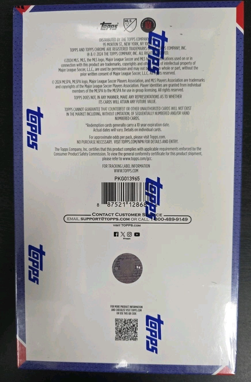 2024 Topps Chrome MLS Soccer Factory Sealed Hobby Box