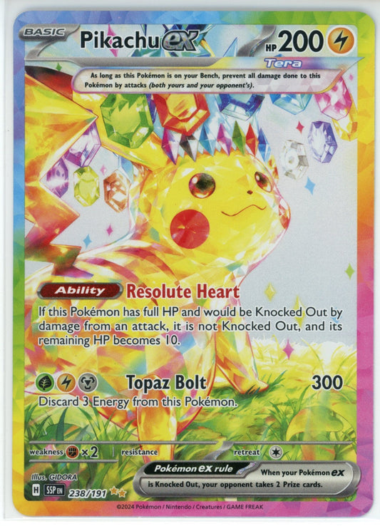Pikachu ex 238/191 Sv08: Surging Sparks Holo