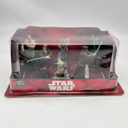 Disney Store - Star Wars Set Of 6 Jedi Figurines New