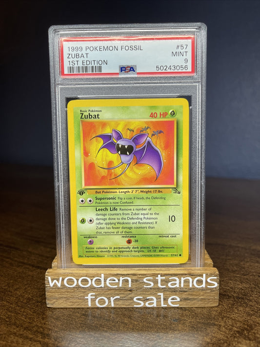 PSA 9 MINT Zubat 57/62 1st Edition Fossil Set Pokemon Trading Card