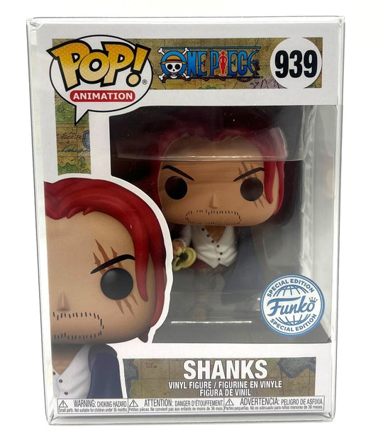 Funko Pop! One Piece Shanks #939 Special Edition with Chalice POP Protector