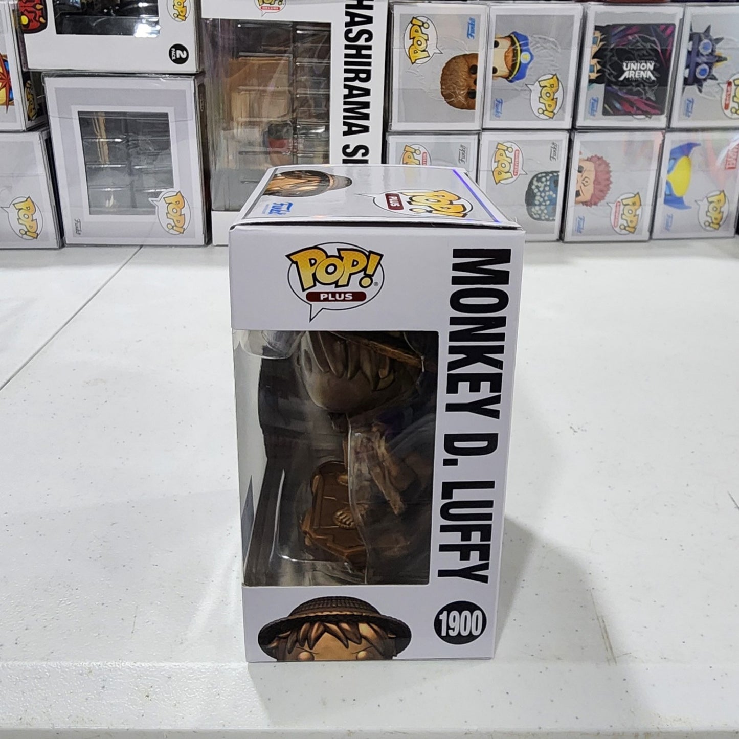Pop Plus One Piece Monkey D. Luffy Statue Bronze Funko Shop Exclusive +Protector