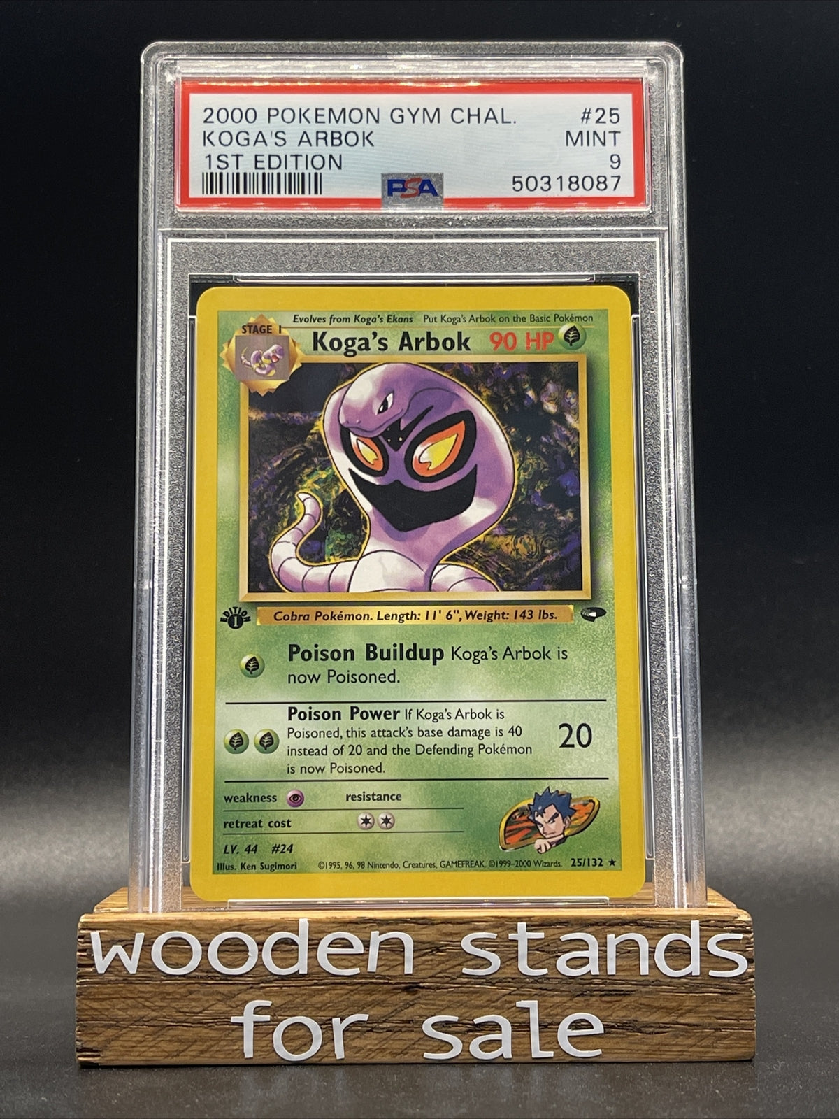 Pokemon 1st Edition Gym Challenge Koga’s Arbok Non-Holo 25/132 PSA 9 MINT WOTC
