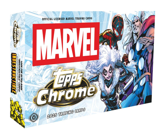 2025 Topps Chrome Marvel Trading Card Factory Sealed Hobby Box