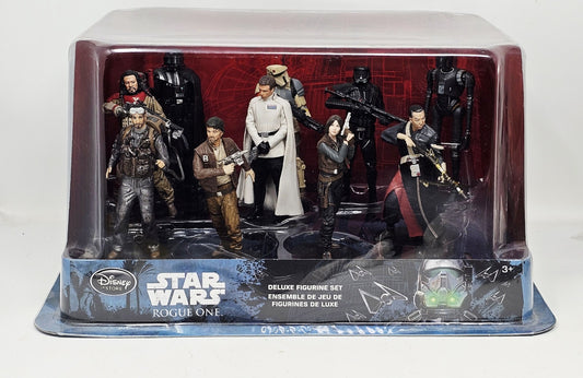 Disney Store Star Wars ROGUE ONE Deluxe Figurine COMPLETE SET OF 10  New in Box