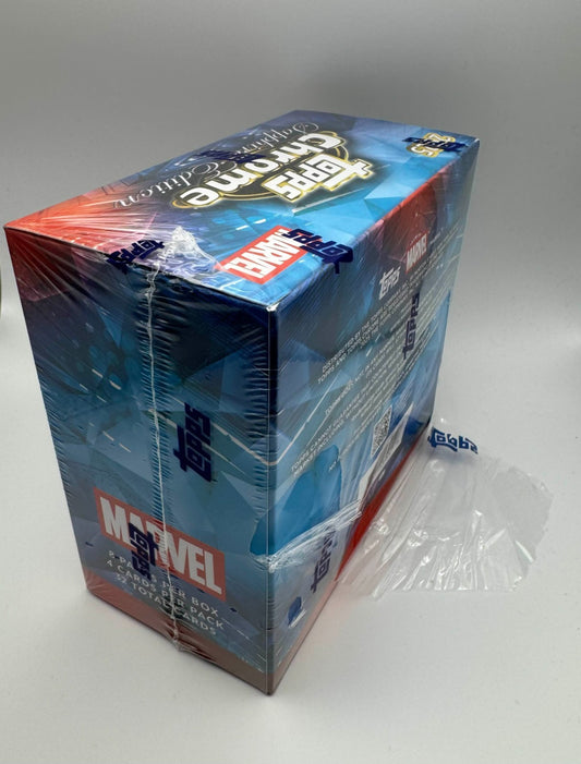 2025 Topps Chrome Sapphire Marvel Hobby Box Sealed TORN PLASTIC SHIPS FAST