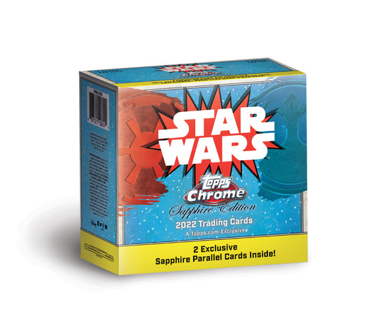 2022 TOPPS CHROME STAR WARS SAPPHIRE EDITION HOBBY BOX (2 Parallels) Brand New