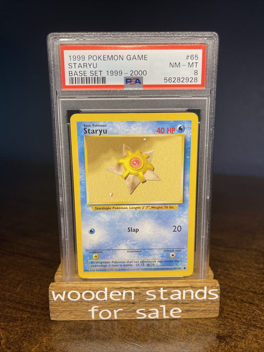 PSA 8 NM-MT Staryu 65/102 4th Print Base Set Pokemon Trading Card