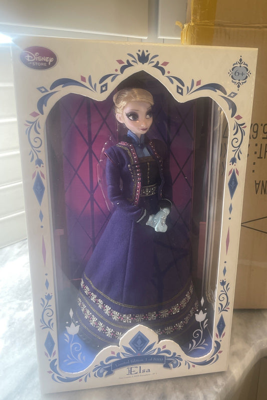 NEW Disney Store Frozen 17" Doll Queen Elsa Purple Regal Limited Edition 5000