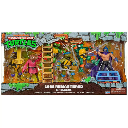 NEW! Playmates Teenage Mutant Ninja Turtles TMNT 1988 REMASTERED 6 FIGURE PACK