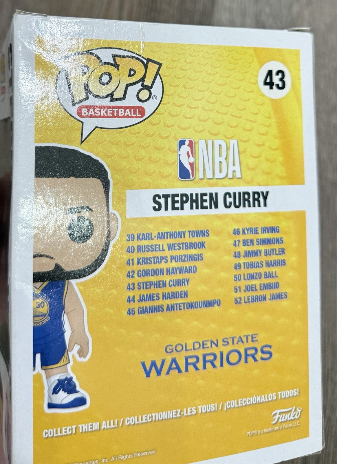 Funko Pop! NBA Golden State Warriors: Stephen Curry #34 Fanatics BOX DAMAGE