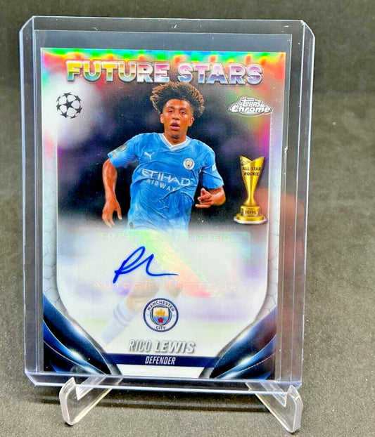 2023/24 Topps Chrome UEFA Future Stars RICO LEWIS Refractor AUTO