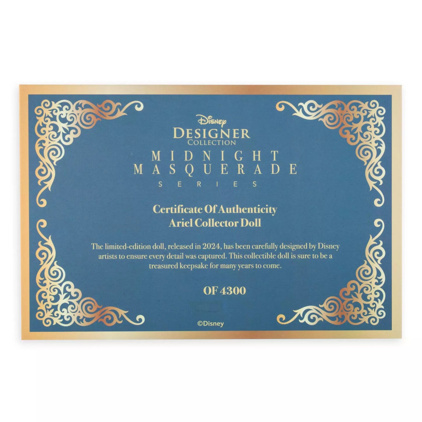 Ariel Limited Edition Doll Disney Designer Collection Midnight Masquerade Series