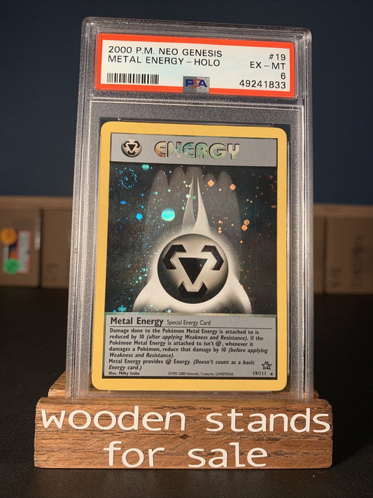 PSA 6 EX-MT Metal Energy Holo Neo Genesis 19/111 Pokemon Card