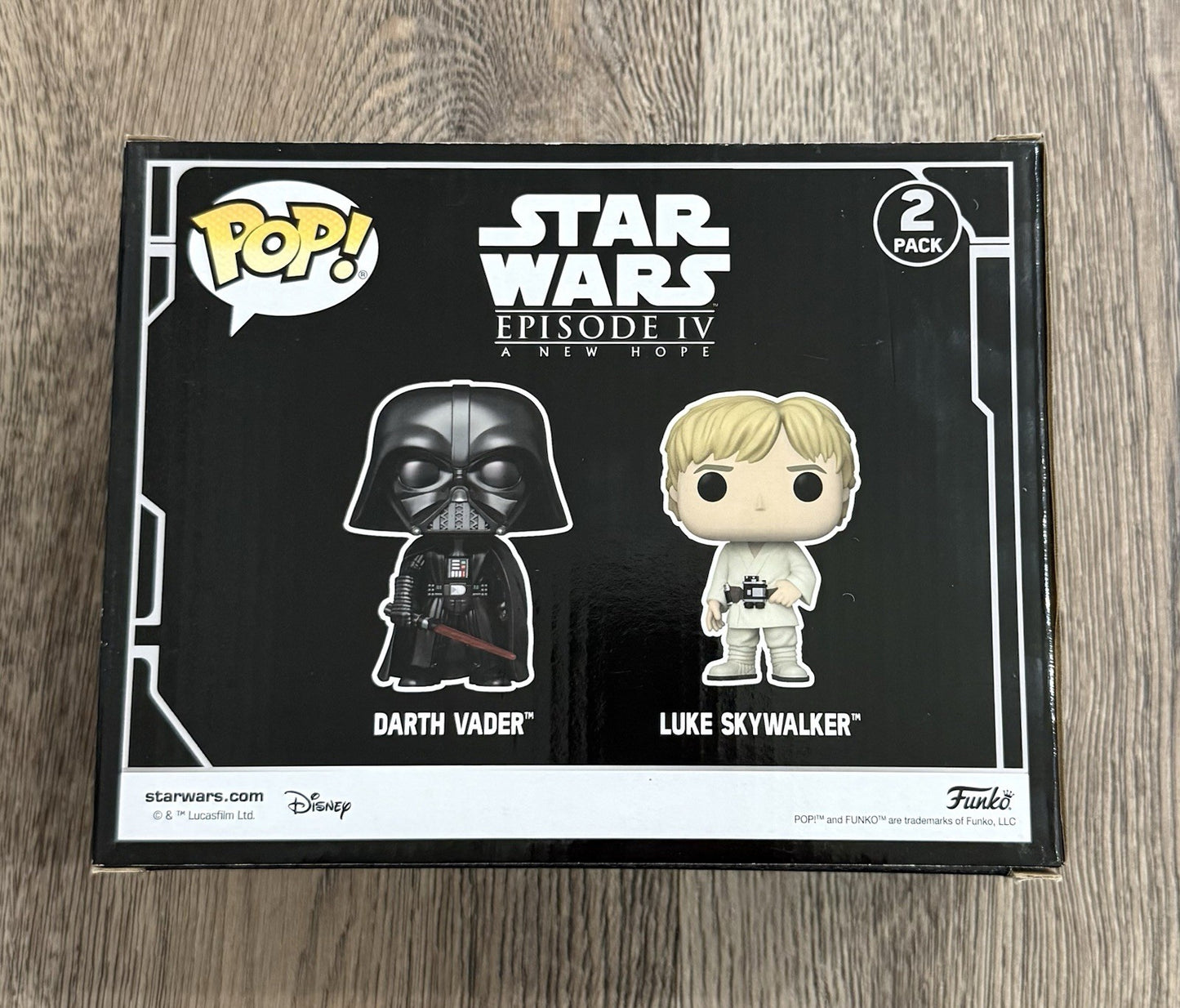 Funko Pop! Star Wars Darth Vader & Luke Skywalker Metallic 2 Pack 2024 D23 Expo