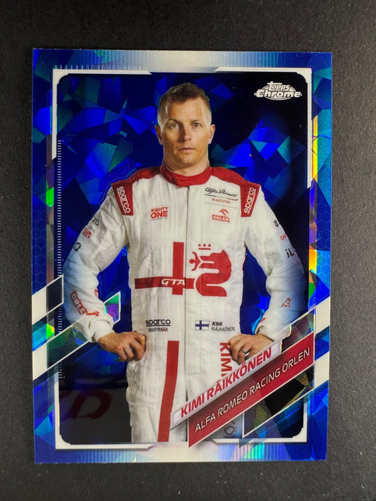 2021 Kimi Raikkonen Sapphire Topps Chrome #15 F1 Formula 1