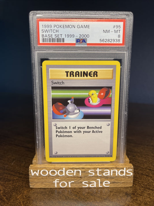PSA 8 NM-MT Switch 95/102 4th Print Base Set Pokemon Trading Card