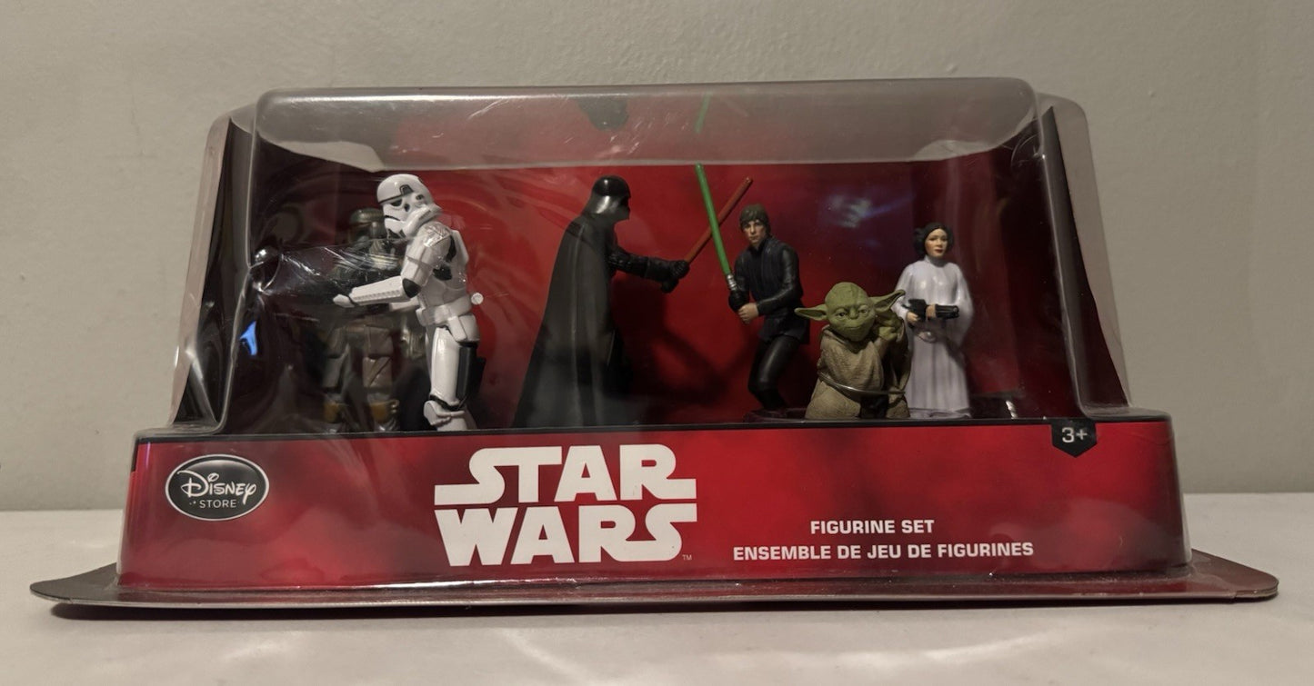 Disney Store - Star Wars Set Of 6 Jedi Figurines New