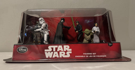 Disney Store - Star Wars Set Of 6 Jedi Figurines New