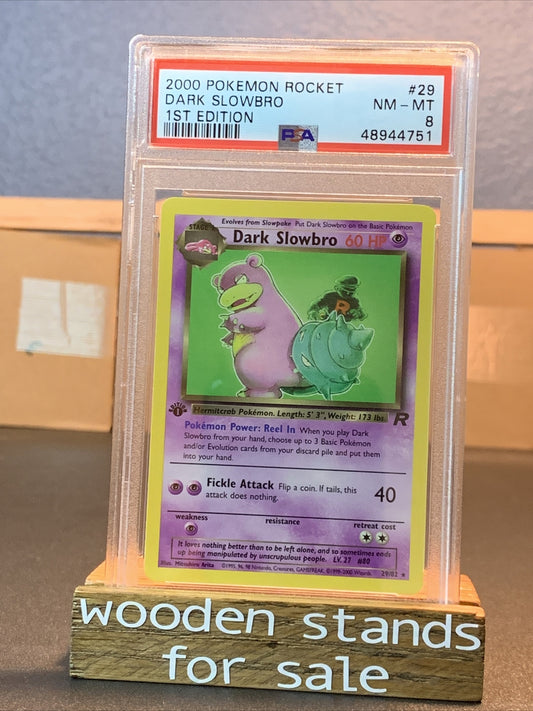 PSA 8 NM-MT Dark Slowbro 29/82 1st Edition Team Rocket Set Rare Pokemon Card