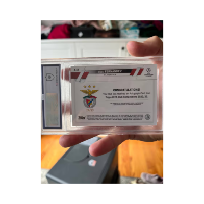 ENZO FERNANDEZ ROOKIE (RC) AUTO - Topps UCC FLAGSHIP 2022-23 Benfica Chelsea /99 - GRADED 9 MGC