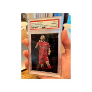 7 Mohamed Salah Black Edge Edition 2025/26 Liverpool card serial 3/5 graded PSA 10 GEM MINT