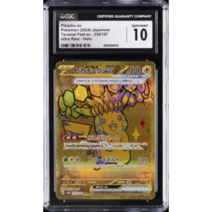 2024 Japanese Pikachu ex Terastal Fest ex Ultra Rare Holo card graded Pikachu ex CGC 10