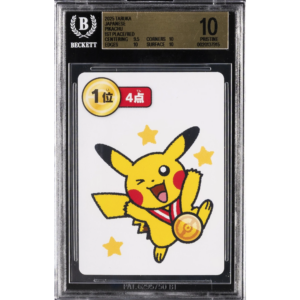 Japanese Pikachu 1st Place card graded BGS 10 Pristine in Beckett slab