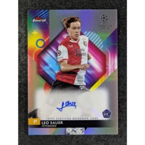 LEO SAUER Rookie RC Topps Finest UEFA autograph refractor #A-LS Feyenoord soccer card