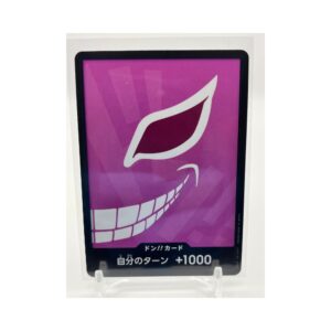 Donquixote Doflamingo Card Japanese Holo featuring purple grin design