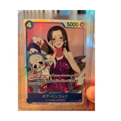 Boa Hancock Super Rare card OP01-078 in protective holder