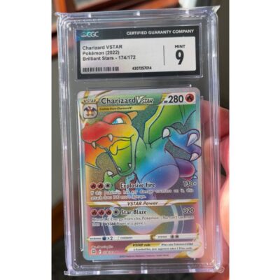 CGC Mint 9 graded Charizard VSTAR Secret Rare rainbow holo 2022 Pokémon card