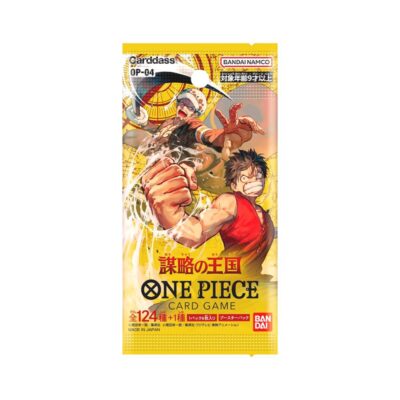 auction packs (1) Sealed Japanese One Piece Booster Pack OP-04 Kingdoms Of Intrigue featuring Luffy and Law artwork