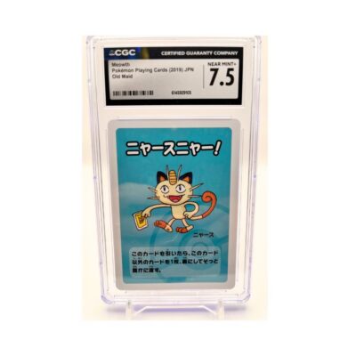 🔥 Auction: 2019 Japanese Pokémon Old Maid Meowth Playing Card – CGC 7.5 Near Mint+