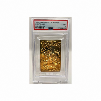 Burger King Gold Charizard PSA 6 metal promo card in slab